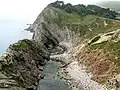 West end of the Lulworth Crumple at Stair Hole