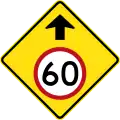 (MR-WDAD-2) Speed Limit Ahead (Used in Western Australia)