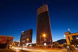 Dalmatia Tower construction site in sunset