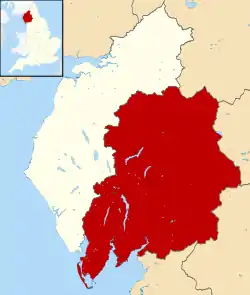 Westmorland and Furness UA within the ceremonial area of Cumbria