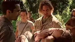 An injured Ben is brought to Richard Alpert.