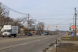 Highland Road (M-59) west toward Porter Road
