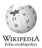 Wikipedia logo showing "Wikipedia: The Free Encyclopedia" in Karakalpak