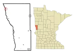 Location of Wolverton, Minnesota