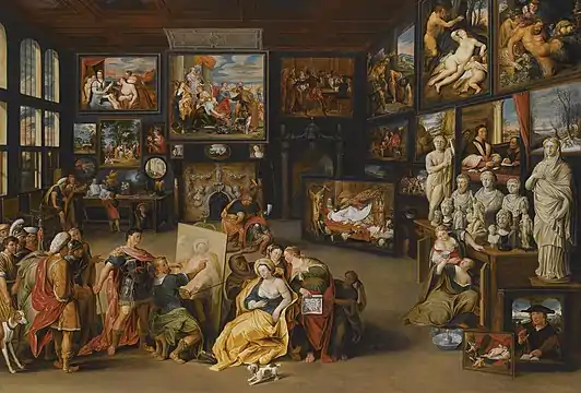 Alexander the Great visits the studio of Apelles, 1628-1637