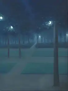Nocturn in the Parc Royal, Brussels (1897), pastel, 65 x 50&nbsp;cm., Musée d'Orsay, Paris