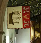 Garter Banner of Lord Wilson of Rievaulx, now at Jesus College Chapel, Oxford