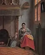 Woman nursing, 1658