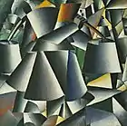 Malevich's "Woman with Pails," 1912.