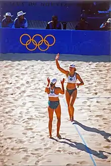Image 29Natalie Cook and Kerri Pottharst at the 2000 tournament. (from Beach volleyball at the Summer Olympics)