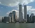 Standing alongside the World Trade Center, as it appeared in August 2000