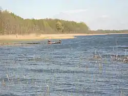 Woświn lake as seen from Oświno, April 2011