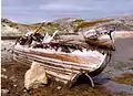 Wrecked fishing boats in Finnmark, North Norway