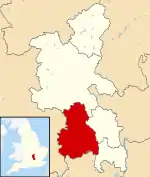 Wycombe shown within Buckinghamshire