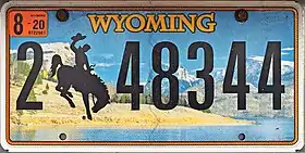 Image 40Since 2016, Wyoming license plates feature Squaretop Mountain in the background (from Wyoming)