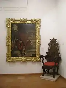 Portrait of Philip V of Spain purposefully exhibited upside down in the Museum of Almodí&nbsp;[es]