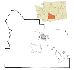 Cowiche, Washington is located in Yakima County