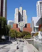 The building as seen from Yerba Buena Gardens, near the San Francisco Museum of Modern Art