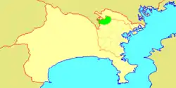 Location of Aoba in  Kanagawa