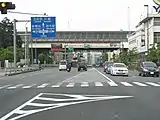 A junction along the at-grade section of the Yokohama Shindō
