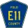 County Road E11 marker
