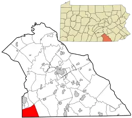 Location in York County and the state of Pennsylvania.