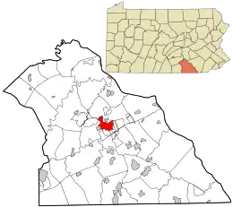 Location in York County, Pennsylvania