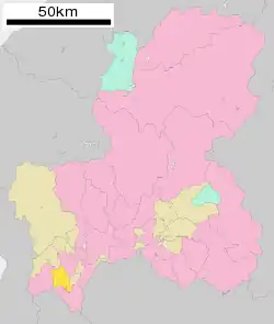 Location of Yōrō in Gifu Prefecture