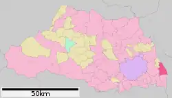 Location of Yoshikawa in Saitama Prefecture