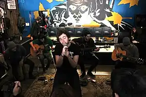 You Me at Six playing an acoustic show in 2012