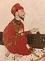 Young Maharaja Ranjit Singh wearing red