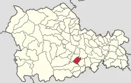 Location in Neamț County