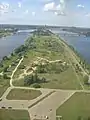 Zaķusala, viewed from the Riga Radio and TV Tower