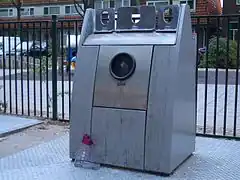 Recycling bin for glass in Zaanstad