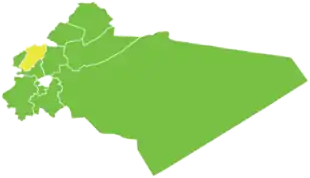Map of al-Zabadani District within Rif Dimashq Governorate