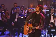 Zach Ashton performing in Italy.