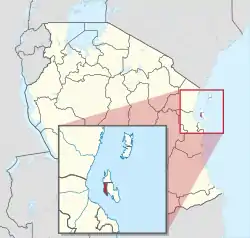 Location in Tanzania