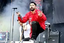 Tabatabaee performing with Zebrahead in 2019