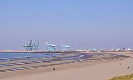 Zeebrugge beach and outer port