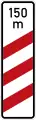 Sign 157-11 / 157-21Three-striped warning for railroad crossing – custom distance