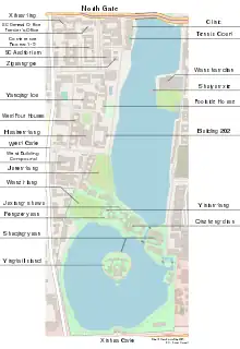Zhongnanhai layout with English labels