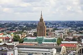 Aerial photograph of the Latvian Academy of Sciences