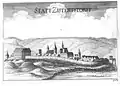 Zisterdorf in 1672 (Vischer)