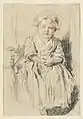 Seated Child in an Armchair, by Antoine Watteau (1705-1721)