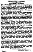 Disciplinary recognition"Letter to the Editor",SMH, 8 June 1870.