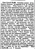 1860s interaction between Krefft and snake-bite "expert" Dr. Julius Berncastle.