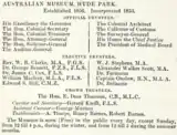 Australian Museum's elected and ex officio trustees, and its administrative staff in 1874.