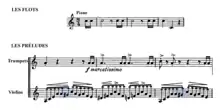 Trumpet motif in "Les Flots" and in "Les Préludes" (Judgement trumpets)