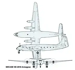 3-view of SNCASE SE-2010 Armagnac