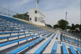 Looking to the bleachers